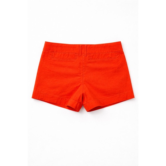 Tory Burch Orange Tailored Shorts Designer Summer Casual Chic Size 10 - Picture 4 of 7